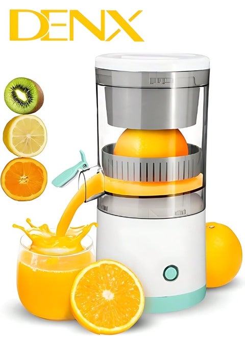 Electric Citrus Juicer, Hands-Free Portable USB Charging Powerful Electric Juicer Cordless Fruit Juicer, Multi functional 1-Button Easy Press Lemon Orange Squeezer Machine for Kitchen