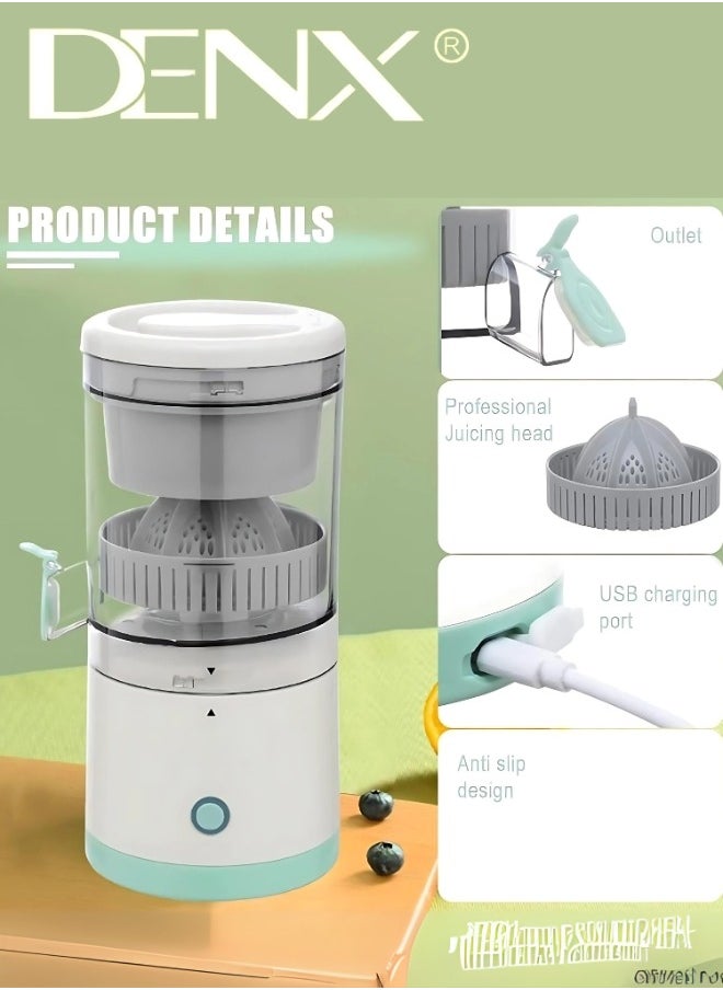 Denx - Electric Citrus Juicer, Hands-Free Portable USB Charging Powerful Electric Juicer Cordless Fruit Juicer, Multi functional 1-Button Easy Press Lemon Orange Squeezer Machine for Kitchen - Image 1