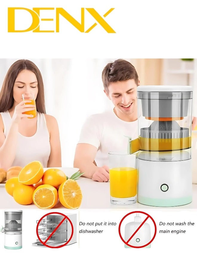 Denx - Electric Citrus Juicer, Hands-Free Portable USB Charging Powerful Electric Juicer Cordless Fruit Juicer, Multi functional 1-Button Easy Press Lemon Orange Squeezer Machine for Kitchen - Image 1