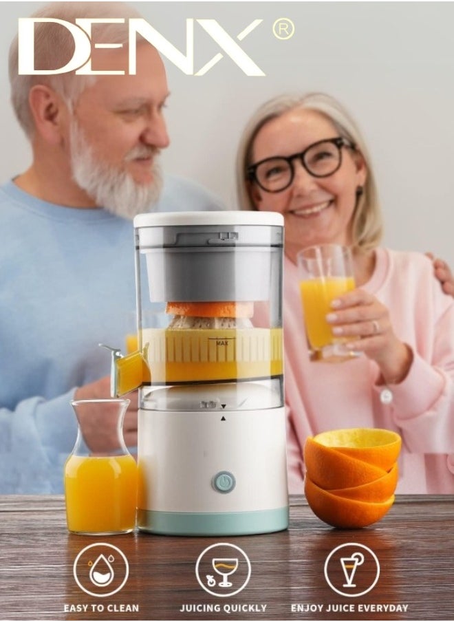 Denx - Electric Citrus Juicer, Hands-Free Portable USB Charging Powerful Electric Juicer Cordless Fruit Juicer, Multi functional 1-Button Easy Press Lemon Orange Squeezer Machine for Kitchen - Image 1