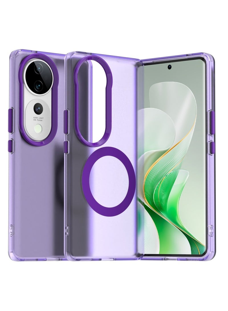 general Magnetic Case for Vivo V40 Pro Case, compatible with Vivo V40 Pro 5G V2347 / V40 5G V2348 Slim Matte Back Soft Bumper Shockproof Protective Phone Cover - Image 2