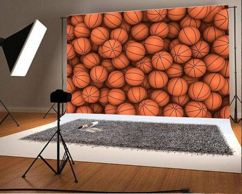 Laeacco 7x5ft Basketball Backdrop for Photography Basketball Theme Birthday Party Banner Boy Kids Birthday Baby Shower Decoration Backdrop Back to School Students Portraits Sports Classroom Wallpaper - Image 3