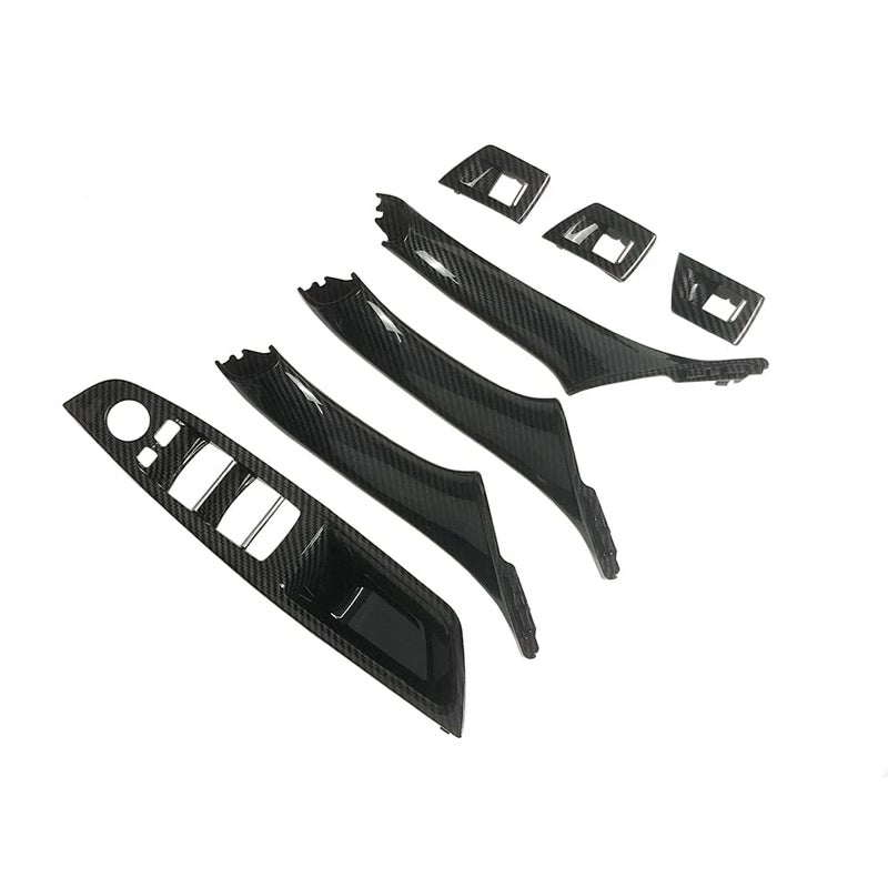 CHUANGHUI Car Door Handle Cover for BMW 5 Series F10 20112016 Interior Door Handles Replace Trim Cover 520i 528i 530i 535d 535i 550i Carbon Fiber Color