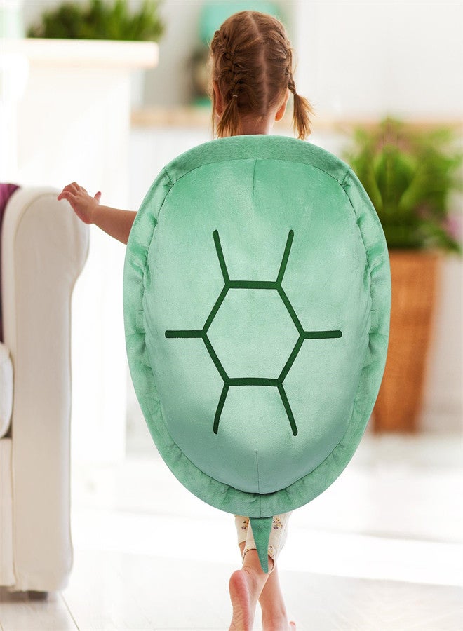 Luckam 30 Inch Wearable Turtle Shell Pillows Kids Plush Green Tortoise Shell Stuffed Animal Costume Toy Funny Dress Up Creative Gifts for Boys Girls Birthday Home Decor - Image 1