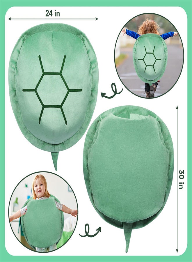 Luckam 30 Inch Wearable Turtle Shell Pillows Kids Plush Green Tortoise Shell Stuffed Animal Costume Toy Funny Dress Up Creative Gifts for Boys Girls Birthday Home Decor - Image 3