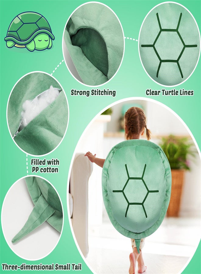 Luckam 30 Inch Wearable Turtle Shell Pillows Kids Plush Green Tortoise Shell Stuffed Animal Costume Toy Funny Dress Up Creative Gifts for Boys Girls Birthday Home Decor - Image 4