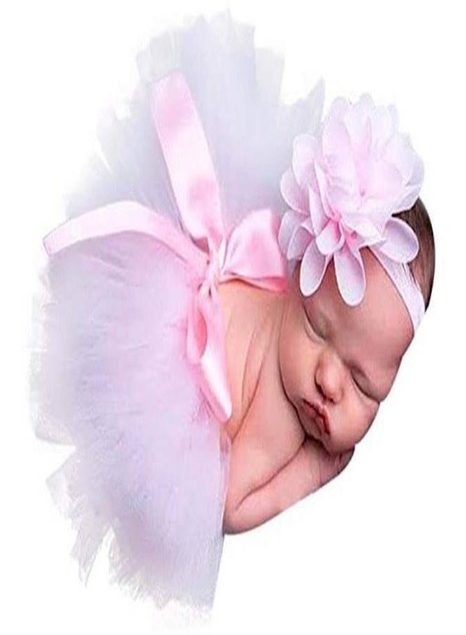 2-Piece Tutu Skirt With Headband Set Shaggy Skirt Children's Photography Costume Studio Baby Photo Costume - Image 3