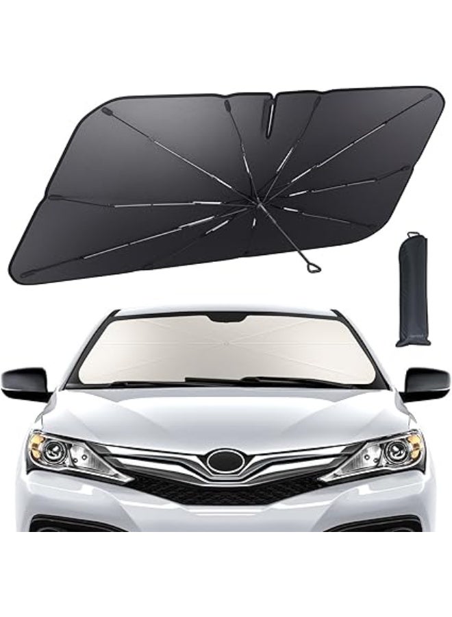 Car Windshield Sun Shade Umbrella – Foldable UV Protection Front Window Sunshade with Storage Pouch, Easy Open/Close Design for SUVs, Trucks & Most Vehicles - Image 1