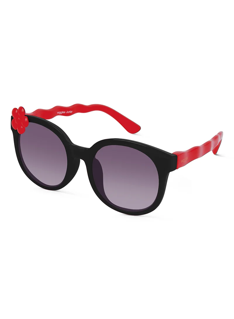 Woggles EyeBloom Black Round Kids Sunglasses