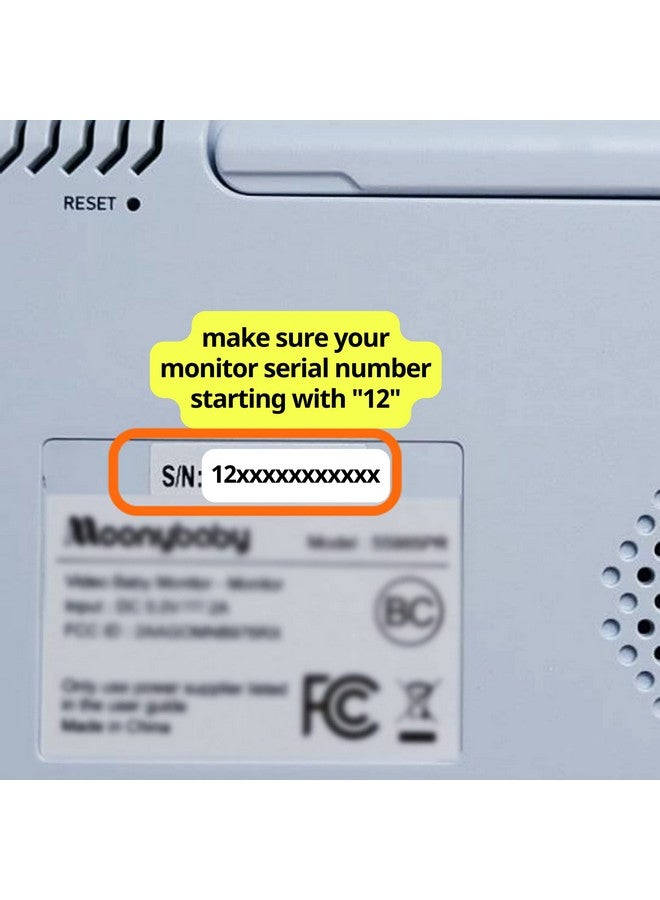 moonybaby Quadview 30 & 40 Addon Camera Only For Handheld Monitor'S S/N Number Start With 12 - Image 2