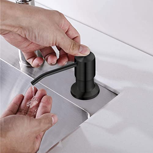 izolor Soap Dispenser for Kitchen Sink, Kichen Sink Soap Dispenser, 47" Extension Tube kit, Under Sink Soap Dispenser Pump, No Need More Refills, Good Suction Power, Black - Image 5