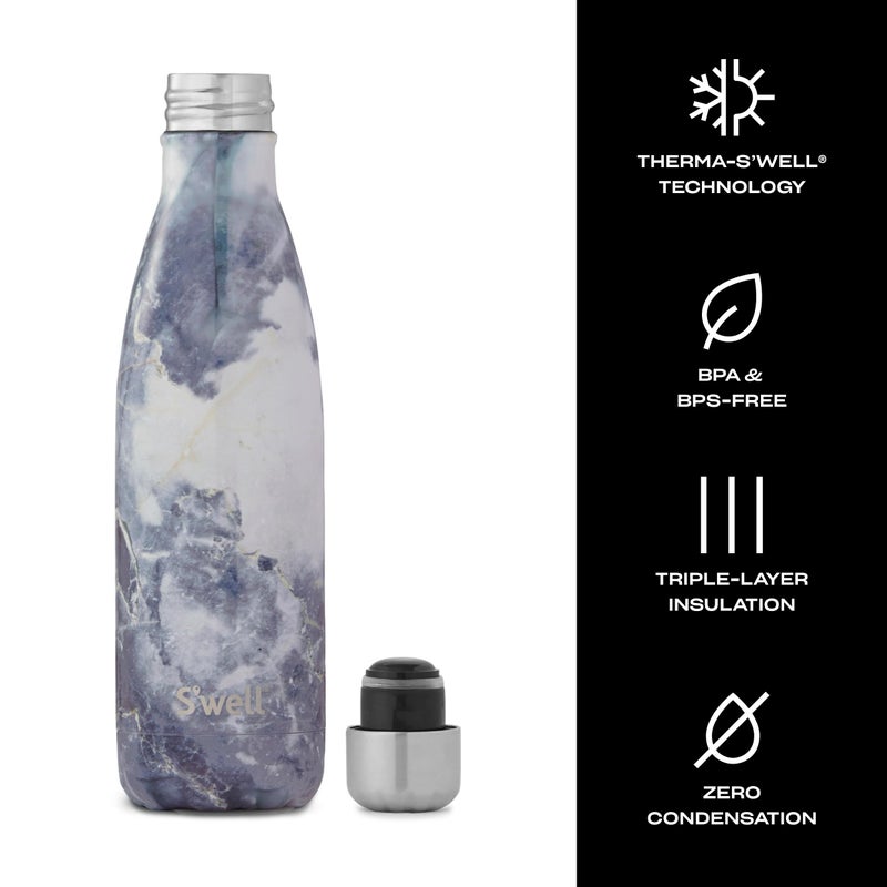 S'well S'well Stainless Steel Water Bottle  17oz  Blue Granite  Triple Layered Vacuum Insulated Containers Keeps Drinks Cold for 36 Hours and Hot for 18  BPA Free  Perfect for On the Go - Image 4