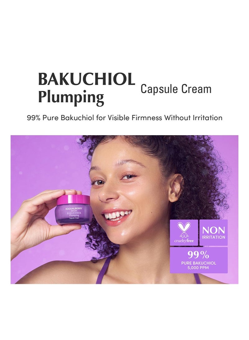 EQQUALBERRY Bakuchiol Duo – Serum & Capsule Cream Set for Firming, Smoothing & Hydrating | Gentle Retinol Alternative for Radiant, Resilient Skin - Image 3