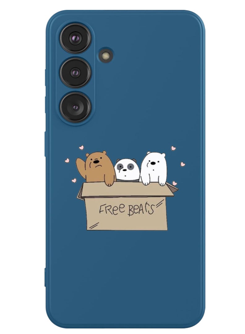 Theodor Protective Slim Fit Case Liquid Silicone Cover with Full Body Protection Anti-Scratch Shockproof Case For Samsung Galaxy S24 Plus (Blue) - We are bears - Image 1