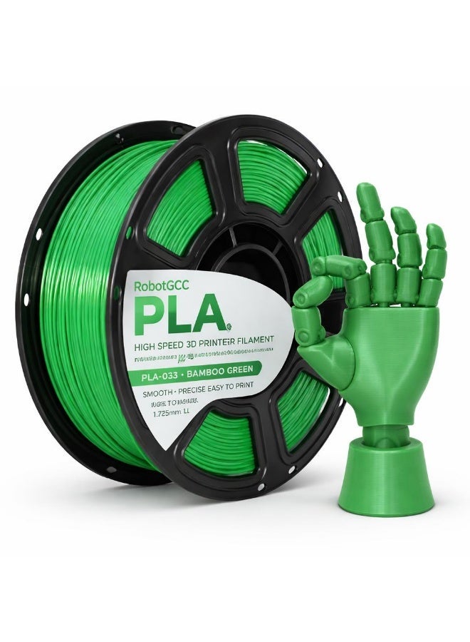 RobotGCC PLA Bamboo Green 3D Printer Filament 1.75mm 1KG, Smooth Extrusion, Low Warping, Strong Layer Adhesion, Easy-to-Print Material for FDM 3D Printers, Models and Prototypes - Image 1