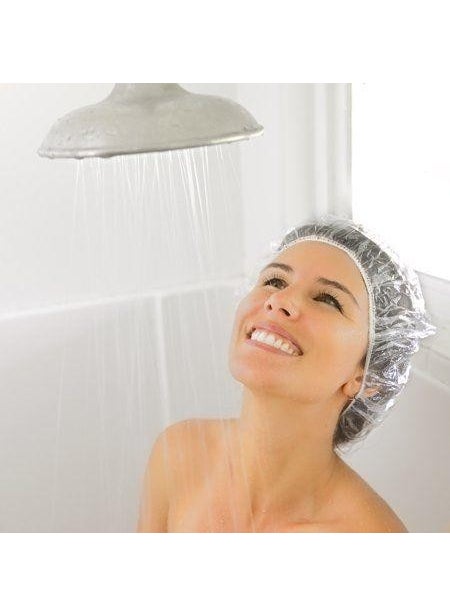 Private Label - 500 Pieces Hair Shower Cap Disposable Plastic Nylon Cap - Image 1