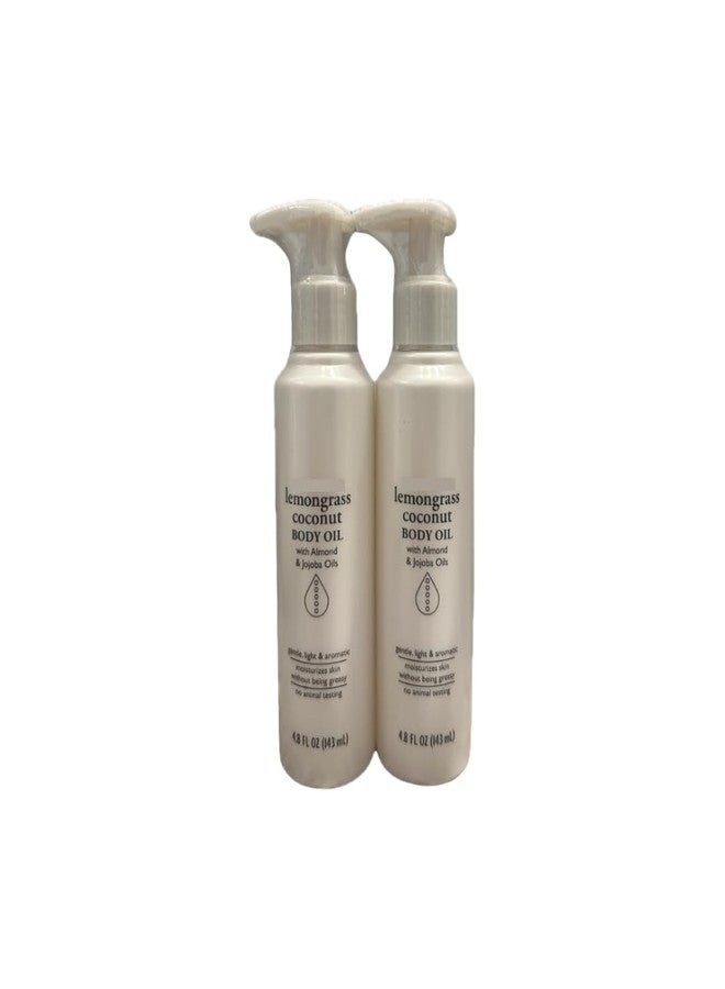 Lemongrass Coconut Body Oil with Almond and Jojoba Oils- 4 .8fl oz (143mL) - SET OF 2