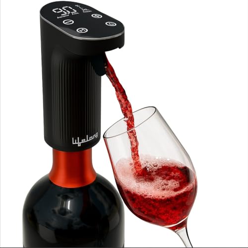 Lifelong Rechargeable Drink Dispenser & Aerator | Automatic Liquor Dispenser | Measures –1 to 999 mL | for Cocktail, Wine, Whiskey Bottle | Universal Bottle Comaptibility | Aeration for Enhance Taste - Image 1