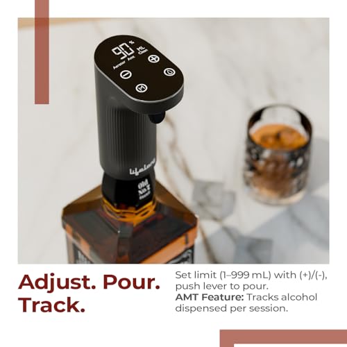 Lifelong Rechargeable Drink Dispenser & Aerator | Automatic Liquor Dispenser | Measures –1 to 999 mL | for Cocktail, Wine, Whiskey Bottle | Universal Bottle Comaptibility | Aeration for Enhance Taste - Image 2