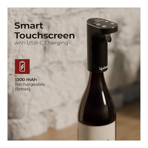 Lifelong Rechargeable Drink Dispenser & Aerator | Automatic Liquor Dispenser | Measures –1 to 999 mL | for Cocktail, Wine, Whiskey Bottle | Universal Bottle Comaptibility | Aeration for Enhance Taste - Image 4