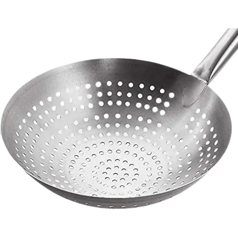 Bridge2shopping Bridge2shopping Stainless Steel Stir Fry Skimmer Mandarin Strainer for Commercial Purpose 12 INCH Diameter  - Image 3