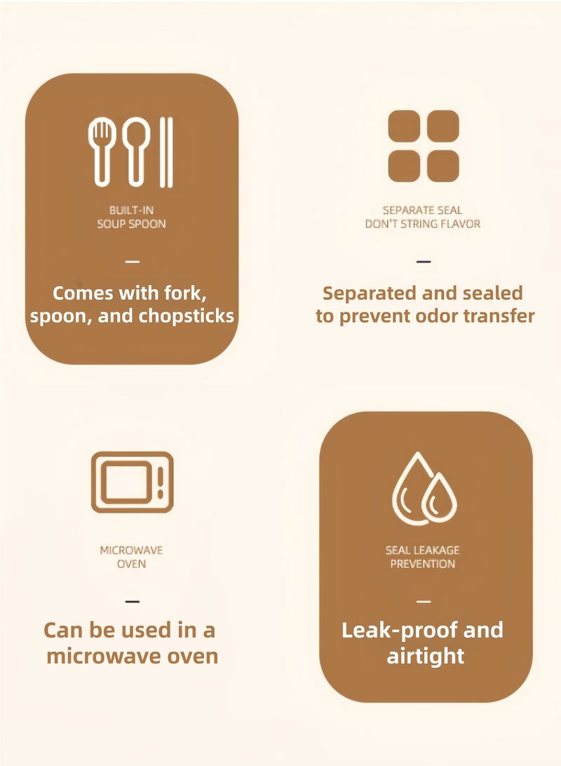 لولكس علب غداء لولاكس بينتو للبالغين والأطفال، حاوية صلصة التغميس، تصميم بأربعة أقسام، مصنوعة من مواد آمنة غذائياً، مقاومة للحرارة، مناسبة للمدارس والمكاتب (1300 مل، أخضر) - Image 3