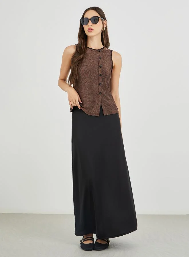 تايك تو Take Two Texture Sleeveless Knitted Top