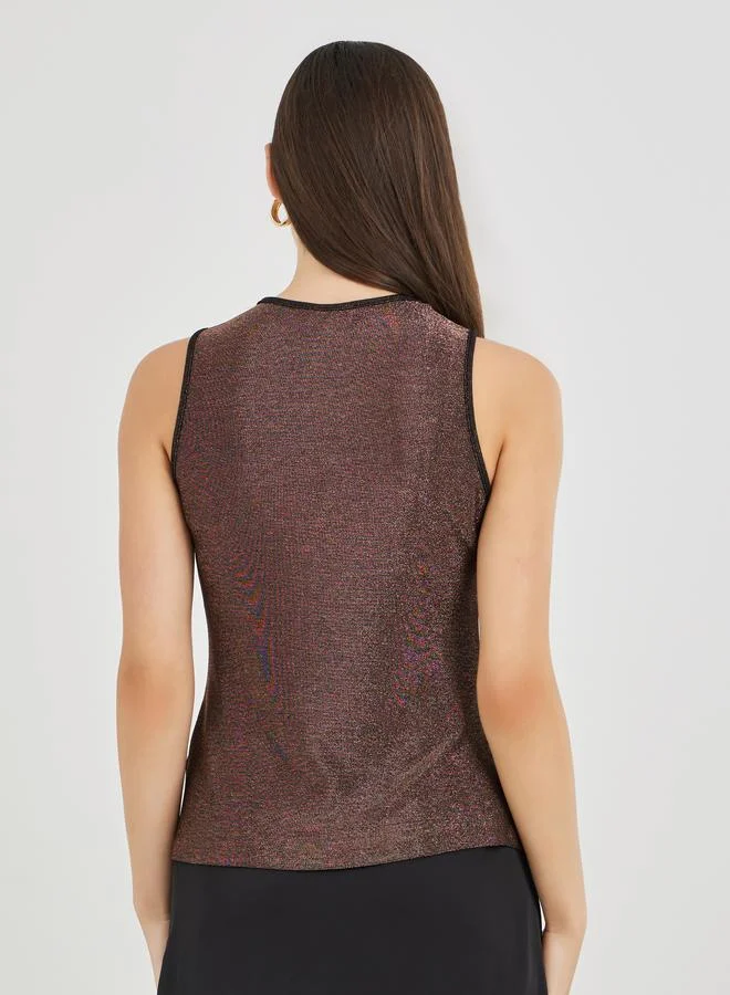 Take Two Take Two Texture Sleeveless Knitted Top