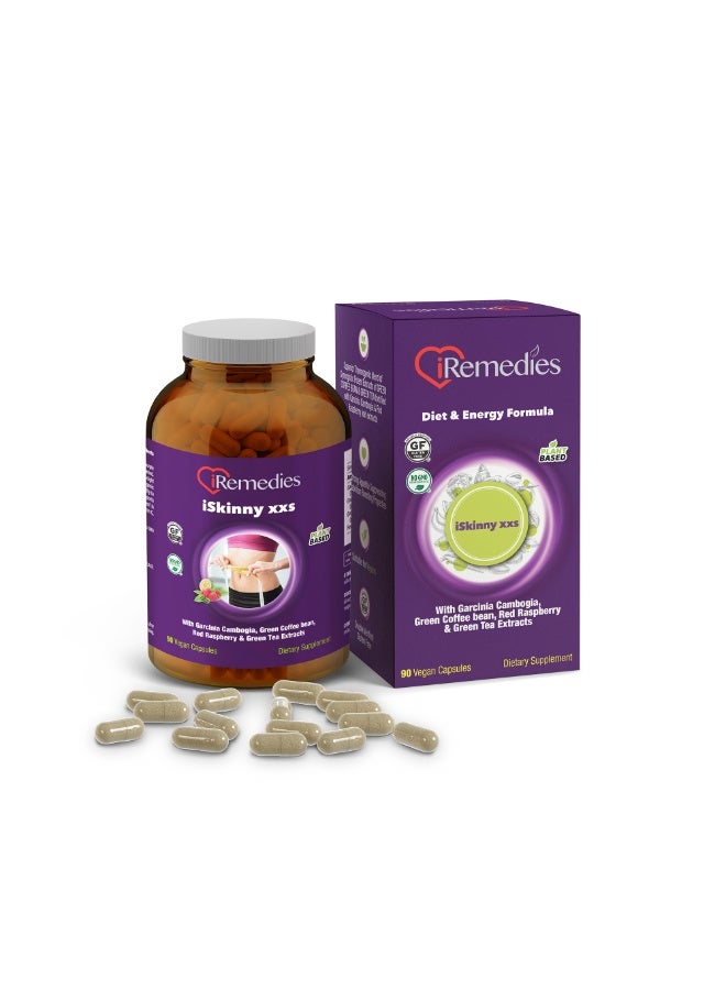 iRemedies iSkinny XXS – Advanced Weight Management Supplement for Metabolism Support and Energy Boost –  90 Capsules - Image 1