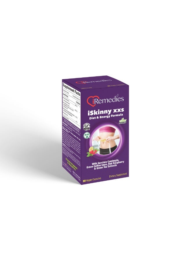 iRemedies iSkinny XXS – Advanced Weight Management Supplement for Metabolism Support and Energy Boost –  90 Capsules - Image 2