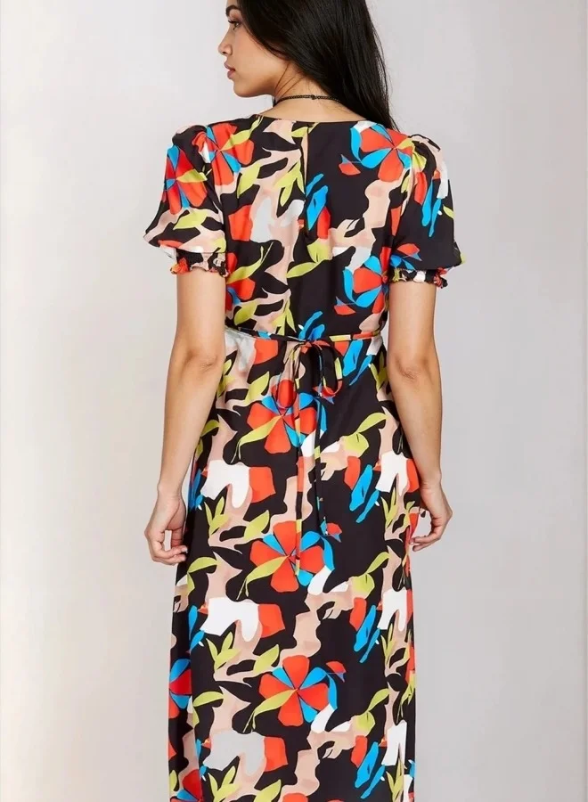 Little Mistress Multi Printed Midaxi Dress