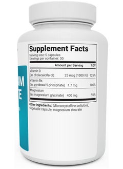 Dr. Berg Nutritionals Magnesium Glycinate 400mg - Fully Chelated Magnesium Glycinate Capsules for Stress, Calm, Relaxation And Sleep Support - Includes Magnesium-Glycinate w/Vitamin D And B6-150 Veg Capsules  - Image 2
