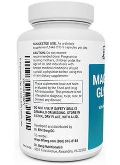 Dr. Berg Nutritionals Magnesium Glycinate 400mg - Fully Chelated Magnesium Glycinate Capsules for Stress, Calm, Relaxation And Sleep Support - Includes Magnesium-Glycinate w/Vitamin D And B6-150 Veg Capsules  - Image 3