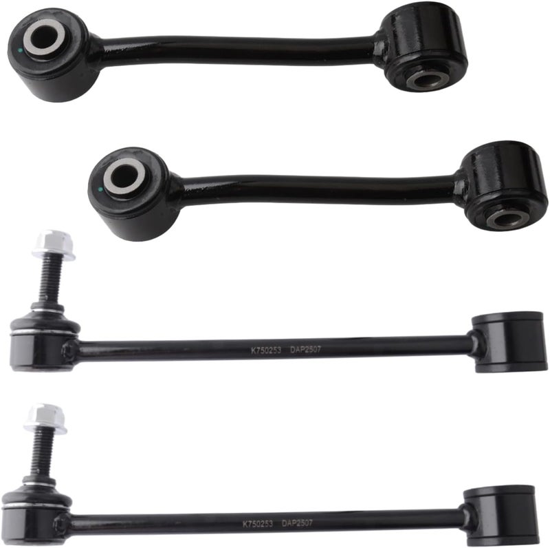 HHCM 4pc Front Rear Sway Bar Link Kit K750127 K750253 for Jeep Liberty 2008 2009 2010 2011 2012, Suspension Stabilizer Bar End Links Front Rear Kit for Dodge Nitro 2007 2008 2009 2010 2011 - Image 1