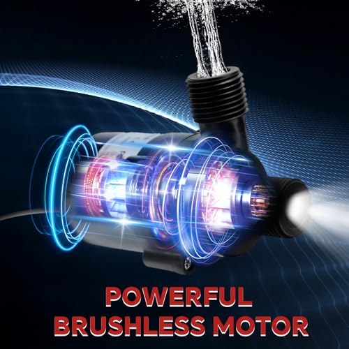 RexLeLXB Cordless Brushless Water Transfer Pump Compatible with Milwaukee 18V Battery 317GPH High Flow 9m Max Lift IP68 Waterproof Ideal for Floods Pools Gardens Outdoor Cleaning - Image 3