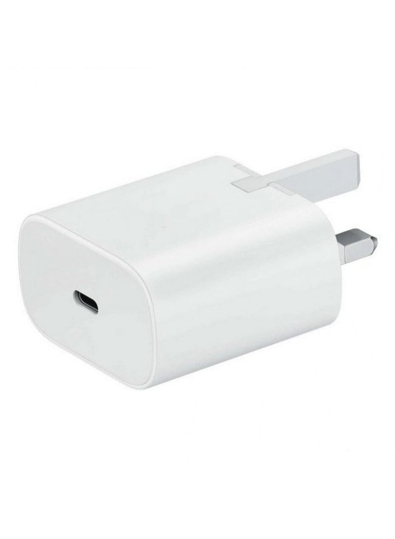 25W Fast Charging Wall Charger with Type-C Cable White - Image 2
