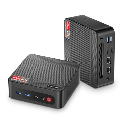 BOSGAME P4 Dual LAN Mini PC Ryzen 7 5700U 16GB DDR4 RAM 512GB SSD, 11 Pro Desktop Computers, Triple 4K Displays, Support PS3 Emulator, WiFi 6E, BT5.2 - Image 1