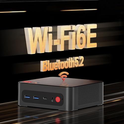 BOSGAME P4 Dual LAN Mini PC Ryzen 7 5700U 16GB DDR4 RAM 512GB SSD, 11 Pro Desktop Computers, Triple 4K Displays, Support PS3 Emulator, WiFi 6E, BT5.2 - Image 5