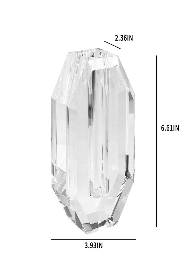 kitCom Crystal Vase 6.5-inch high, Suitable for Home Decoration, Wedding, Christmas and Any Other Occasions Crystal Flower Vase，Extravagant Gift, Clear - Image 2