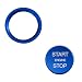 YoRise Car Engine Start Stop Push Button Cover Aluminum Automotive Push Start Button Protective Sticker Cap Vehicle Key Ignition Switch Knob Decoration Ring for Most Cars Blue - Image 2