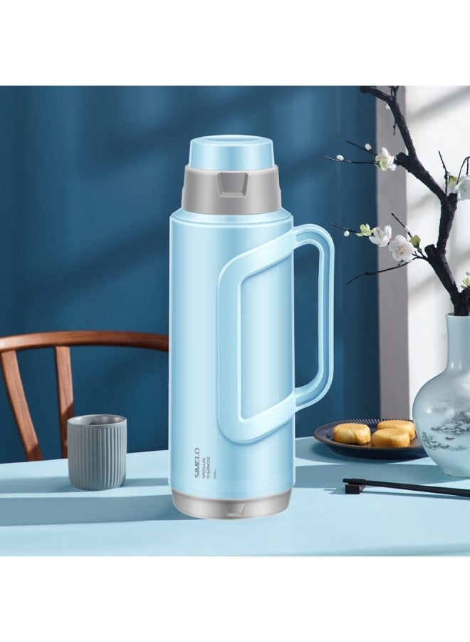 Simelo Kyoto Impression Glass Inner Liner Thermos Flask, Hot Water Bottle For Dormitory, 2l Elegant Blue - Image 1