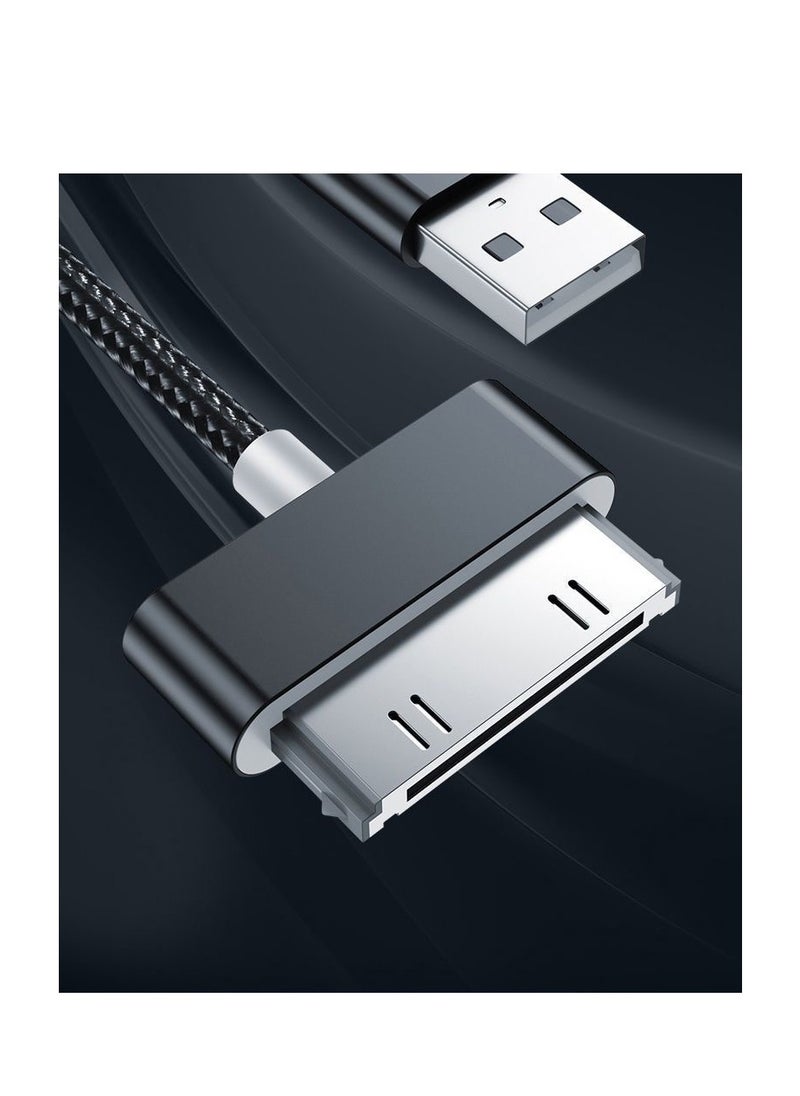 KENSUO USB Sync and Charging Cable for Apple iPhone 4/4s, iPhone 3G/3GS, iPad 1/2/3, iPod, 4.9 Feet, Black  - Image 4