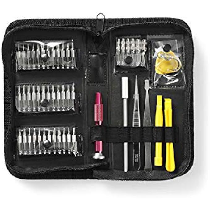 NEDIS TOOLKIT 51-IN-1 FOR PC, SMARTPHONE, TABLET & ELECTRONIC DEVICE IN STORAGE CASE, YELLOW - Image 2