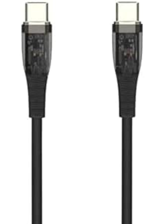جي باور كابل شحن سريع G-Power GP-C34 (USB-C إلى USB-C) بقوة 65 واط، متوافق مع سلسلة آيفون 15، وسلسلة سامسونج جالاكسي ونوت، وهواتف جوجل بيكسل، طول 1.2 متر - أسود - Image 1