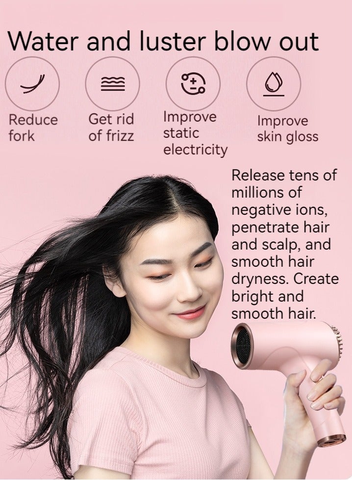 مجفف شعر لاسلكي محمول من ، مجفف شعر منزلي سريع الجفاف، مجفف شعر ساخن وبارد، مجفف شعر بالأيونات السالبة - Image 4