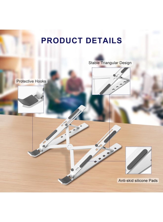 Ergonomic and Foldable Laptop Stand for Desk, Adjustable Riser, Fits All Laptops and Notebooks up to 15.6,Ultra-Thin,Ventilated Cooling,aluminum alloy - Image 3