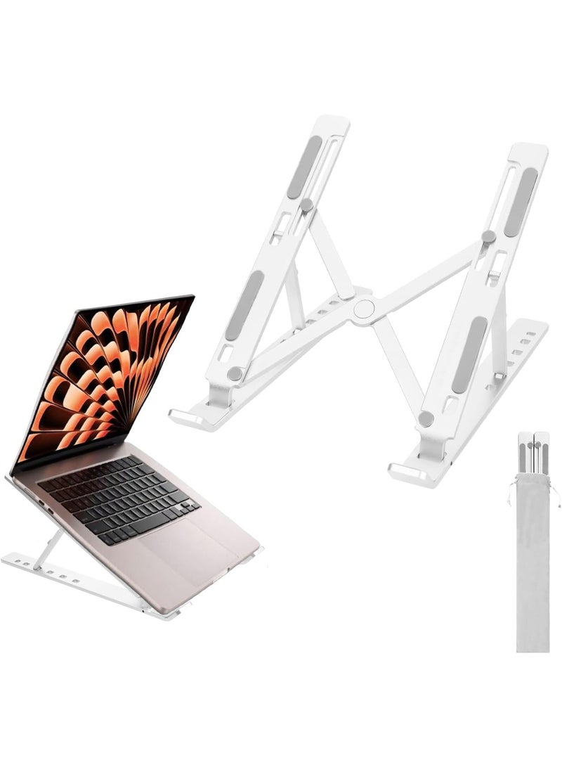 Ergonomic and Foldable Laptop Stand for Desk, Adjustable Riser, Fits All Laptops and Notebooks up to 15.6,Ultra-Thin,Ventilated Cooling,aluminum alloy - Image 1