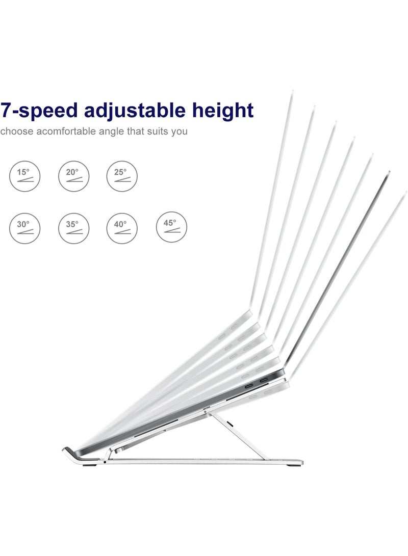 Ergonomic and Foldable Laptop Stand for Desk, Adjustable Riser, Fits All Laptops and Notebooks up to 15.6,Ultra-Thin,Ventilated Cooling,aluminum alloy - Image 2