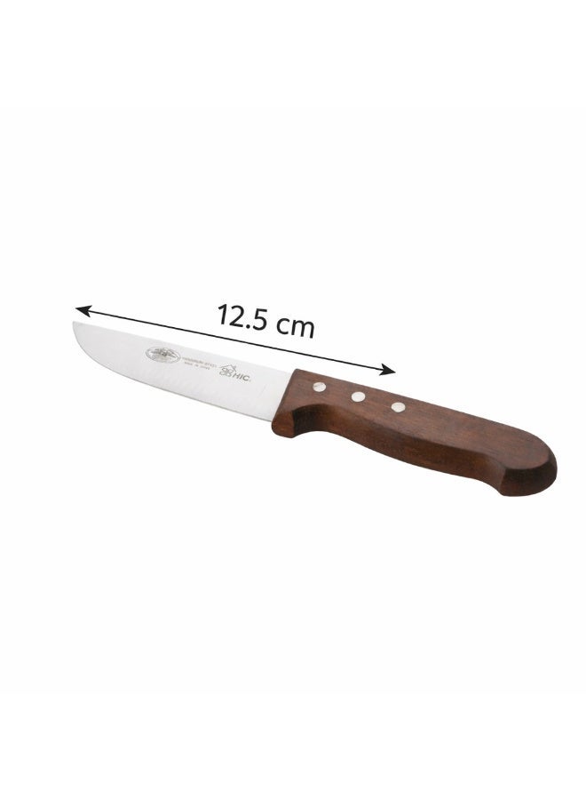 هيك 🔪 سكين تقطيع يابانية احترافية 12.5 سم – شفرة حادة بمقبض خشبي فاخر - Image 4