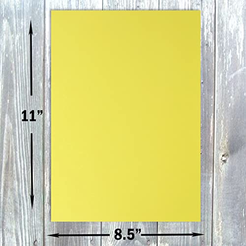 Hamilco ورق كرتون ملون من هاميليكو 8.5" × 11" بلون الليمون الطازج - عبوة 50 ورقة - Image 2